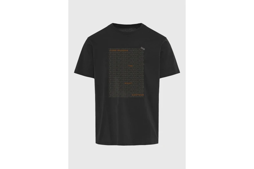 Funky Buddha Ανδρικό Κοντομάνικο T-Shirt Μαύρο