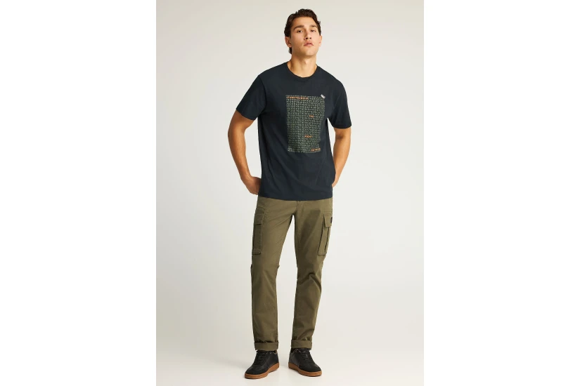 Funky Buddha Ανδρικό Κοντομάνικο T-Shirt Μαύρο
