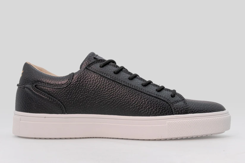 Funky Buddha Ανδρικά Δερμάτινα Sneakers Μαύρα, Λευκά