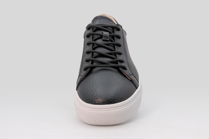 Funky Buddha Ανδρικά Δερμάτινα Sneakers Μαύρα, Λευκά