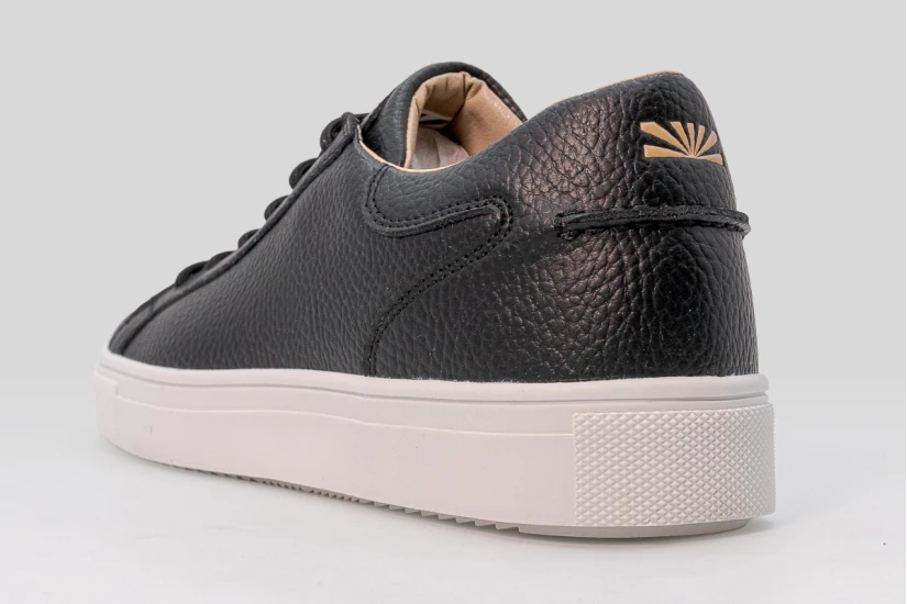 Funky Buddha Ανδρικά Δερμάτινα Sneakers Μαύρα, Λευκά