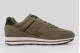 Funky Buddha Ανδρικά Suede Sneakers Λαδί, Λευκά