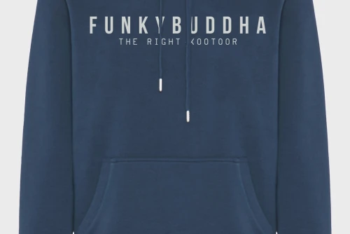 Funky Buddha Chest Printed Hoodie Ανδρικό (FBM012-075-06-NAVY)