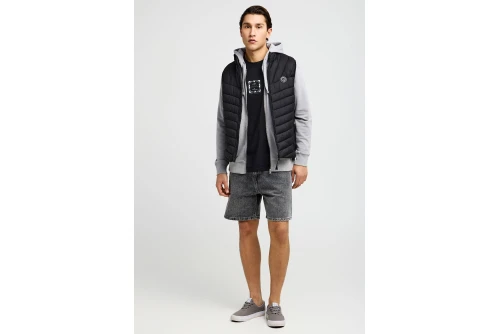 Funky Buddha Quilted Μπουφάν Αμάνικο Ανδρικό (FBM013-001-01-BLACK)