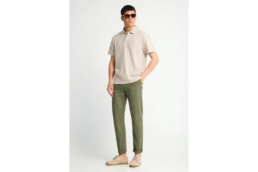 Funky Buddha The Essentials Ανδρικό Παντελόνι Chino Χακί