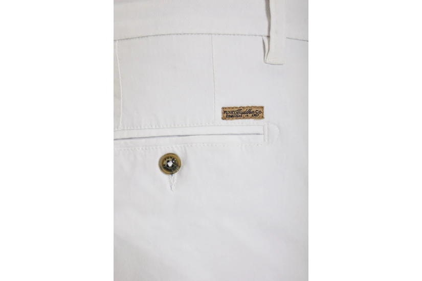 Funky Buddha The Essentials Ανδρικό Παντελόνι Chino Λευκό