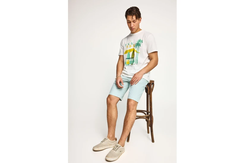 Funky Buddha The Essentials Ανδρική Βερμούδα Chino Βεραμάν