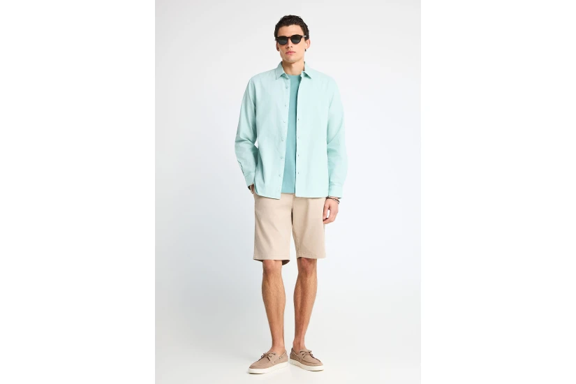 Funky Buddha Ανδρική Βερμούδα Chino Μπεζ