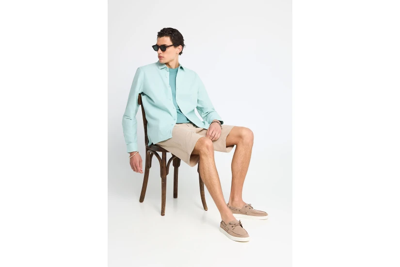 Funky Buddha Ανδρική Βερμούδα Chino Μπεζ