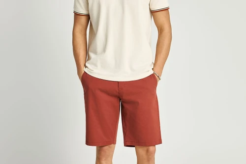 Funky Buddha Ανδρική Βερμούδα Chino (FBM013-001-03-HENNA-BROWN)