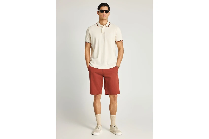 Funky Buddha The Essentials Ανδρική Βερμούδα Chino Κεραμιδί