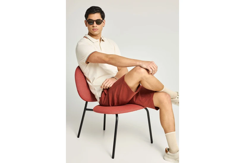 Funky Buddha The Essentials Ανδρική Βερμούδα Chino Κεραμιδί