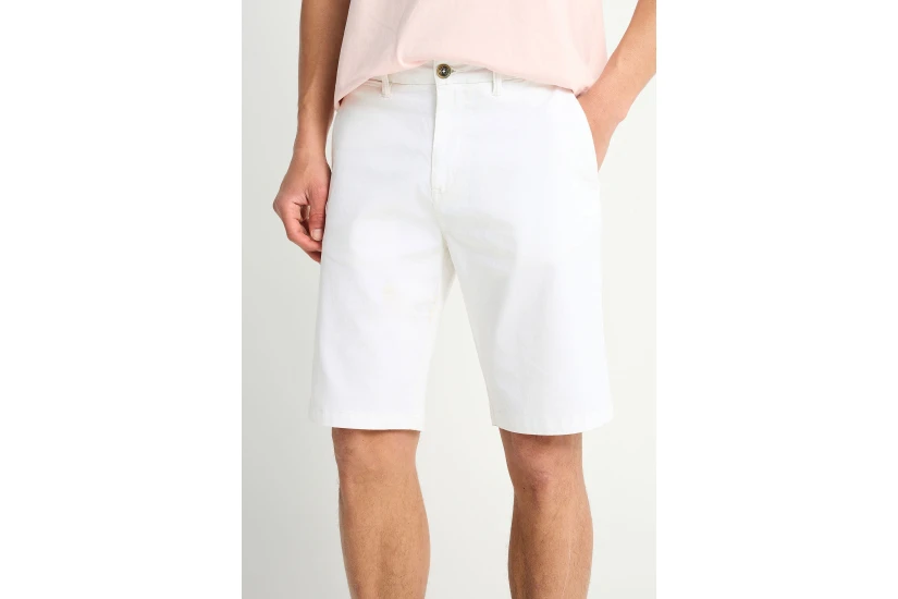 Funky Buddha The Essentials Ανδρική Βερμούδα Chino Λευκή