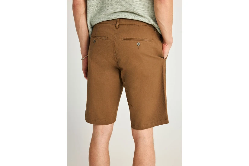 Funky Buddha The Essentials Ανδρική Βερμούδα Chino Καφέ