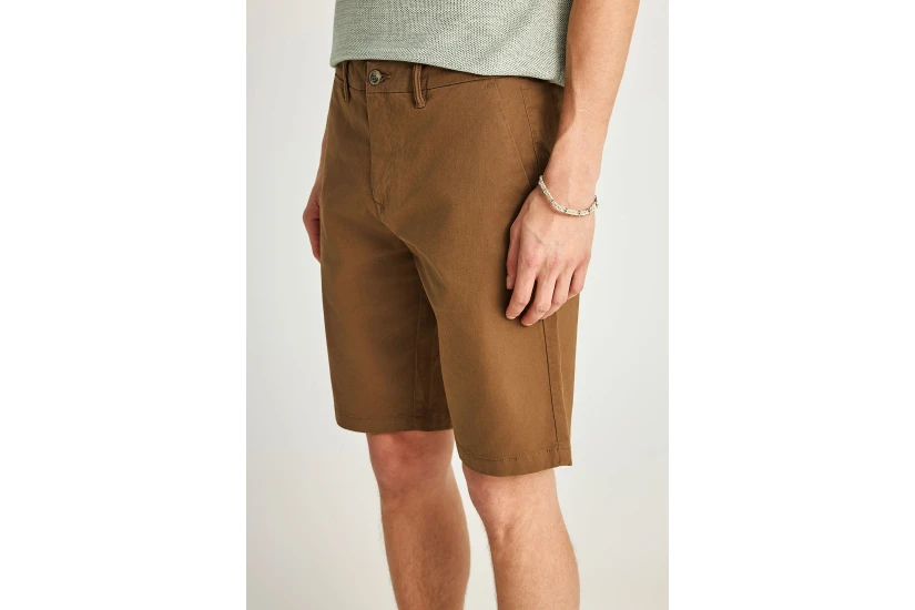 Funky Buddha The Essentials Ανδρική Βερμούδα Chino Καφέ