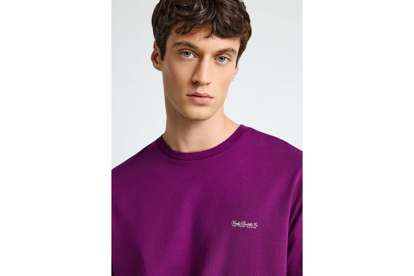Funky Buddha The Basics Collection Ανδρικό Κοντομάνικο T-Shirt Μωβ