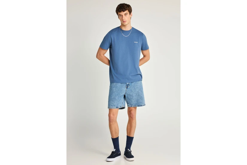 Funky Buddha The Basics Collection Ανδρικό Κοντομάνικο T-Shirt Μπλε Ίντιγκο