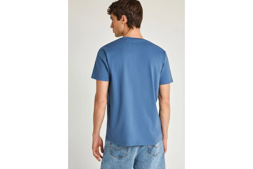 Funky Buddha The Basics Collection Ανδρικό Κοντομάνικο T-Shirt Μπλε Ίντιγκο