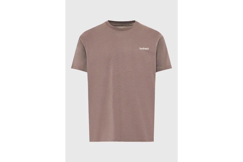 Funky Buddha The Basics Collection Ανδρικό Κοντομάνικο T-Shirt Καφέ