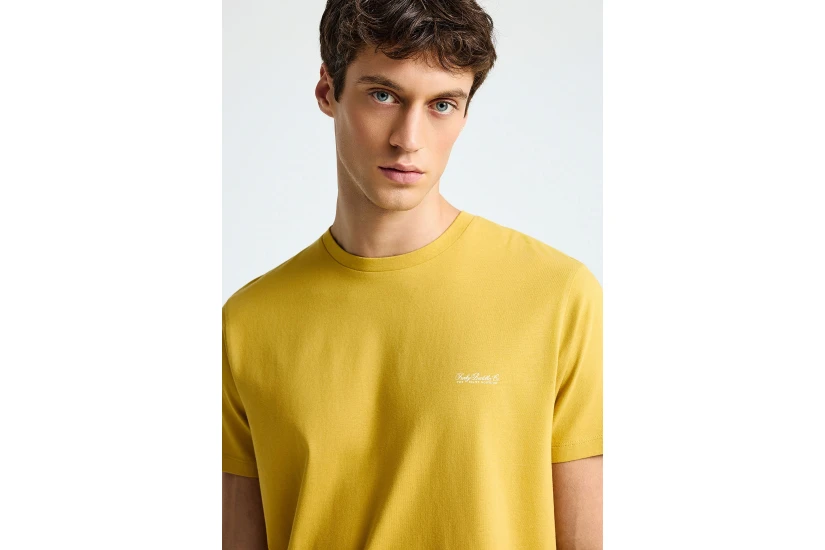 Funky Buddha The Basics Collection Ανδρικό Κοντομάνικο T-Shirt Κίτρινο