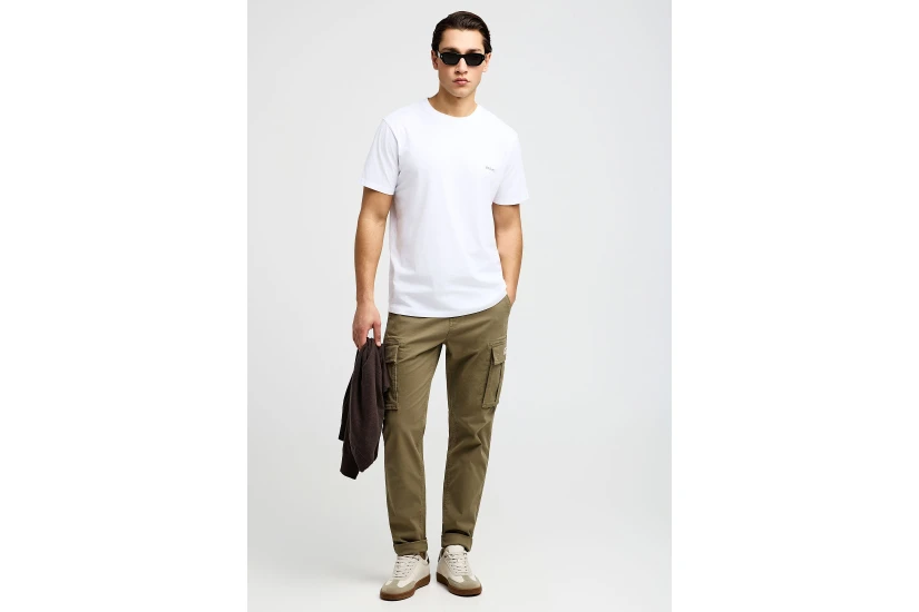 Funky Buddha The Basics Collection Ανδρικό Κοντομάνικο T-Shirt Λευκό