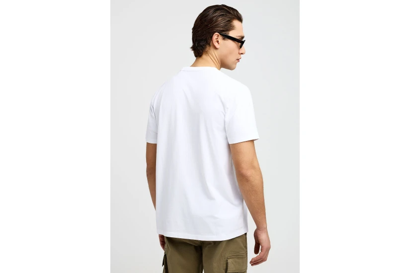 Funky Buddha The Basics Collection Ανδρικό Κοντομάνικο T-Shirt Λευκό