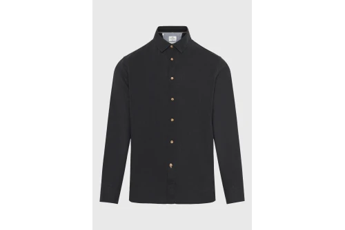 Funky Buddha The Essentials Linen Πουκάμισο Μακρυμάνικο Ανδρικό (FBM013-001-05-BLACK)