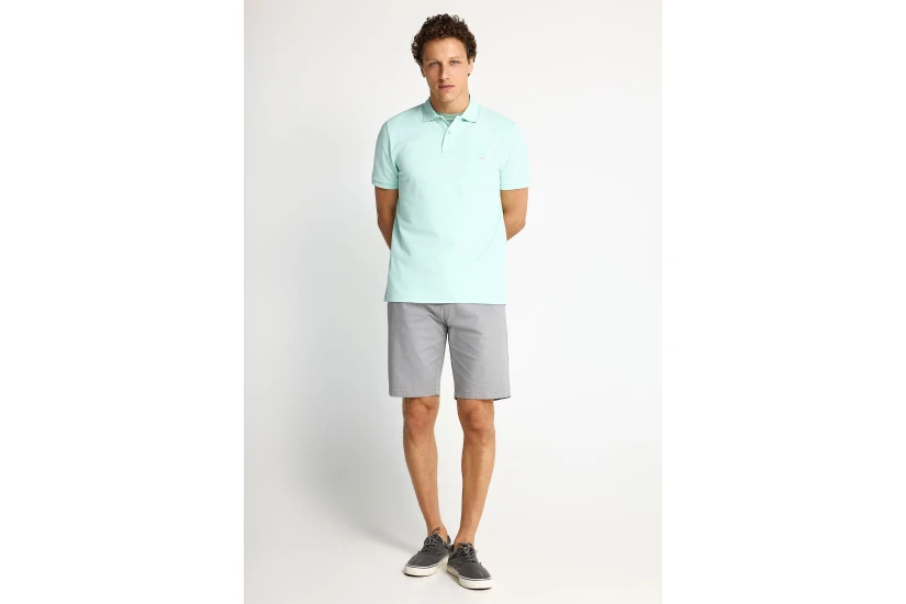 Funky Buddha Ανδρική Κοντομάνικη Μπλούζα Polo Άκουα