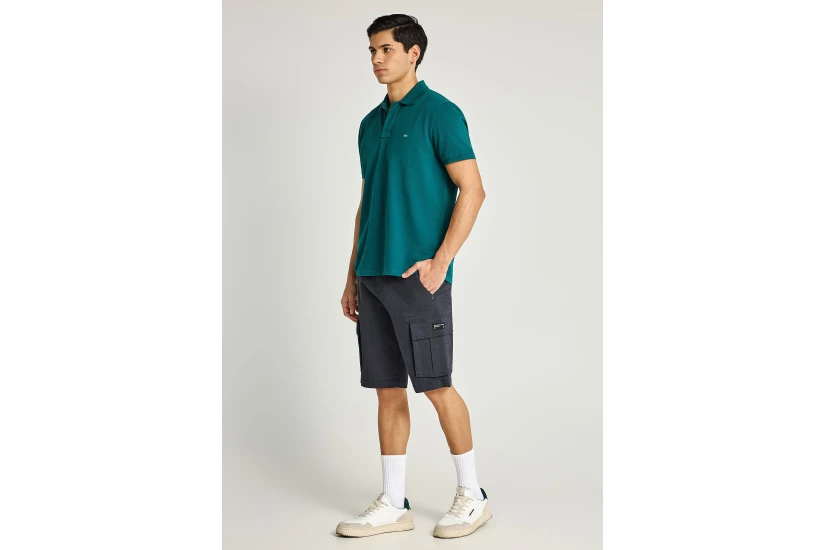 Funky Buddha Ανδρική Κοντομάνικη Μπλούζα Polo Πράσινη