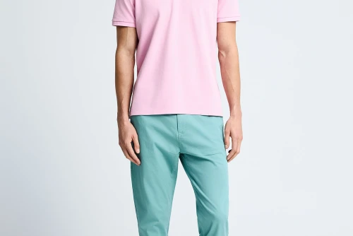 Funky Buddha Essential Cotton Polo Ανδρικό (FBM013-001-11-PINK-MIST)