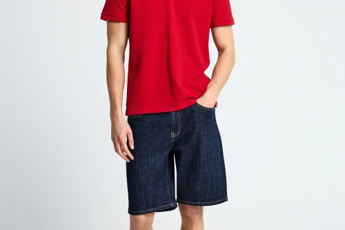 Funky Buddha Essential Cotton Polo Ανδρικό (FBM013-001-11-SALSA-RED)