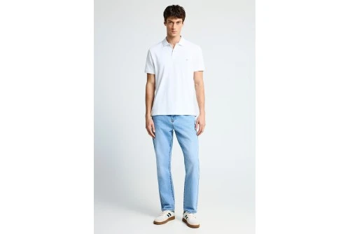 Funky Buddha Essential Cotton Polo Ανδρικό (FBM013-001-11-WHITE)