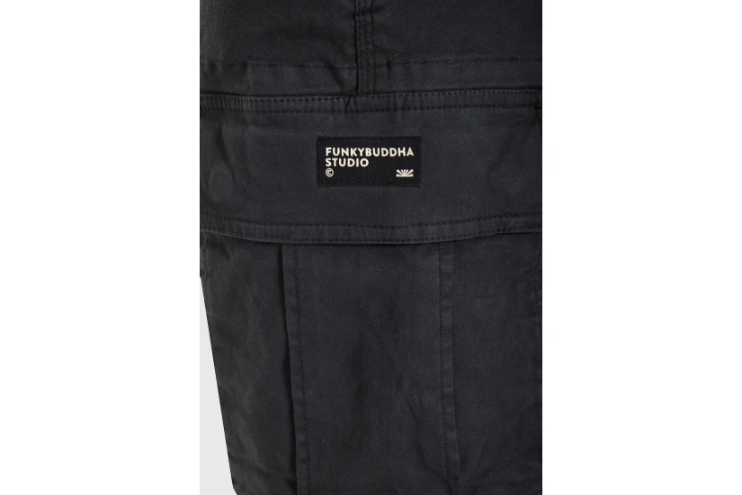 Funky Buddha The Essentials Ανδρικό Παντελόνι Cargo Μαύρο