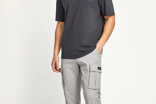 Funky Buddha The Essentials Comfort Παντελόνι Cargo Ανδρικό (FBM013-002-02-GREY)