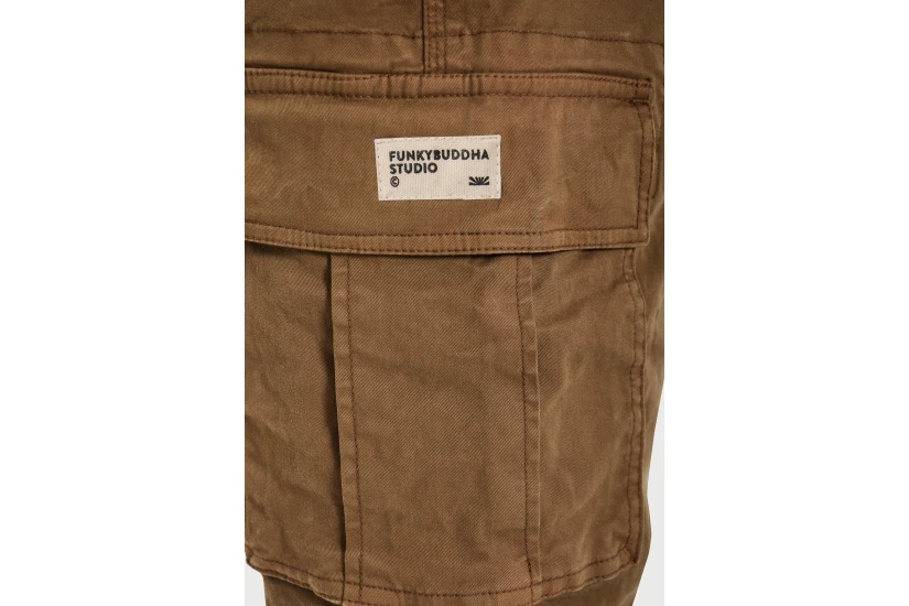 Funky Buddha The Essentials Ανδρικό Παντελόνι Cargo Καφέ