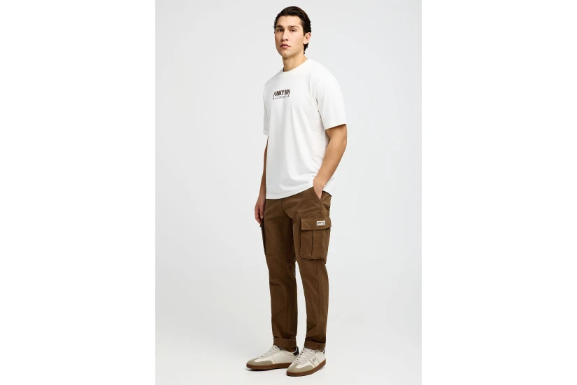 Funky Buddha The Essentials Ανδρικό Παντελόνι Cargo Καφέ