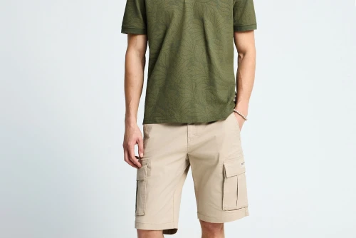 Funky Buddha Βερμούδα Cargo Ανδρική (FBM013-002-03-GREIGE)