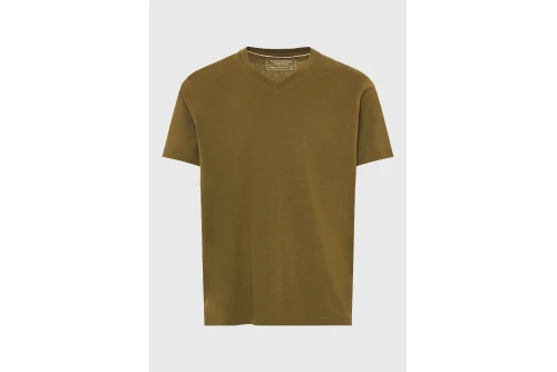 Funky Buddha The Basics Collection V-Neck T-Shirt Ανδρικό (FBM013-002-04-DUSTY-OLIVE)