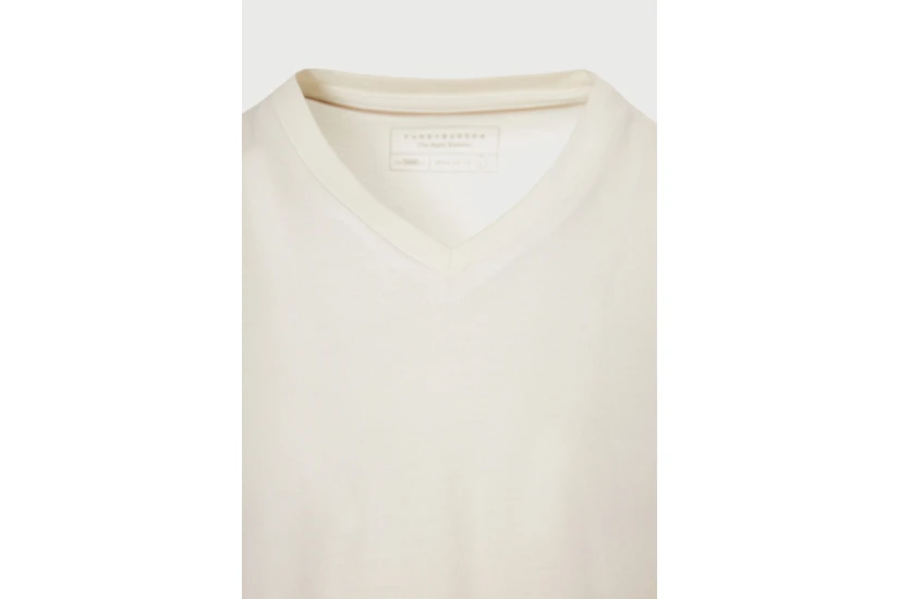 Funky Buddha The Basics Collection Ανδρικό Κοντομάνικο T-Shirt Εκρού