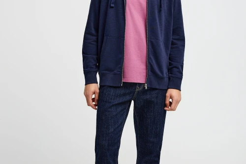 Funky Buddha The Essentials Ζακέτα Βαμβακερή Ανδρική (FBM013-002-06-NAVY)