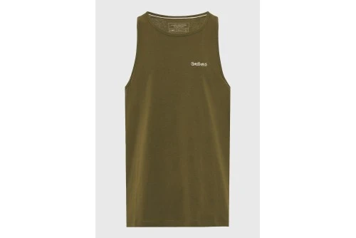 Funky Buddha Cotton Μπλούζα Αμάνικη Ανδρική (FBM013-003-04-KHAKI)