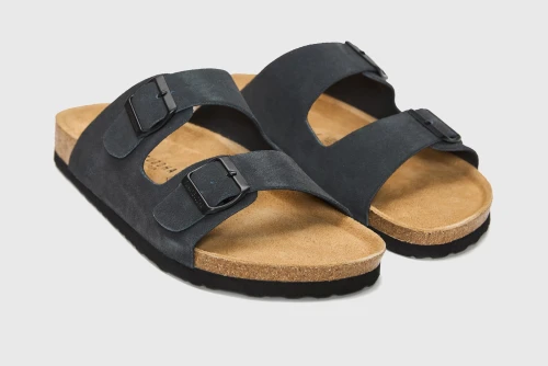 Funky Buddha Leather Σανδάλια (FBM013-003-08-ANTHRACITE)