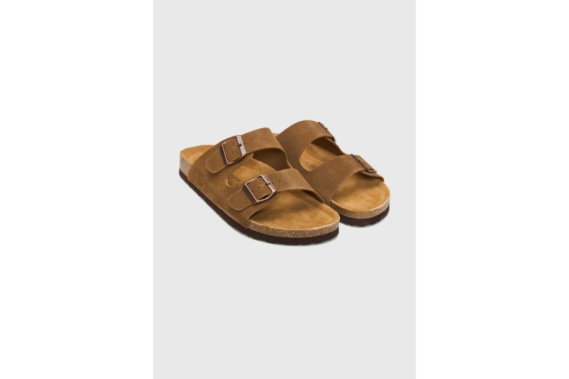 Funky Buddha Leather Ανδρικά Σανδάλια Ταμπά