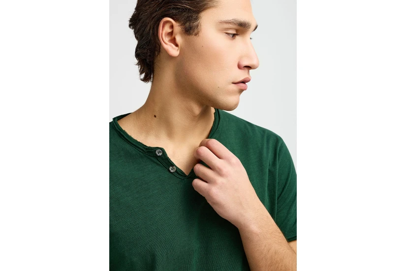 Funky Buddha The Essentials Ανδρικό Κοντομάνικο T-Shirt Πράσινο