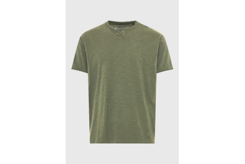 Funky Buddha The Essentials V-Neck T-Shirt Ανδρικό (FBM013-004-04-DEEP-FOREST)