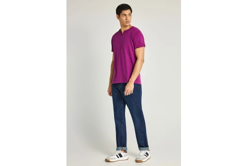 Funky Buddha The Essentials V-Neck T-Shirt Ανδρικό (FBM013-004-04-GRAPE-JUICE)