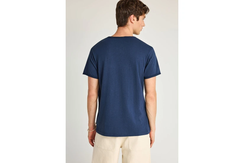 Funky Buddha The Essentials Ανδρικό Κοντομάνικο T-Shirt Μπλε Σκούρο