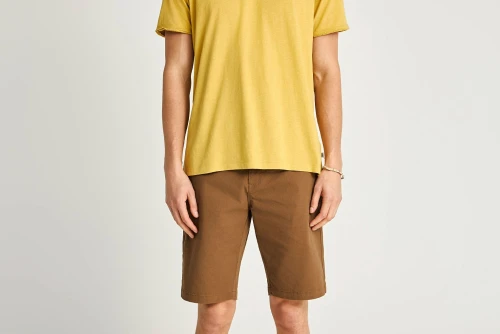 Funky Buddha The Essentials V-Neck T-Shirt Ανδρικό (FBM013-004-04-OIL-YELLOW)