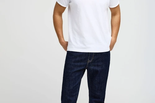 Funky Buddha The Essentials V-Neck T-Shirt Ανδρικό (FBM013-004-04-WHITE)