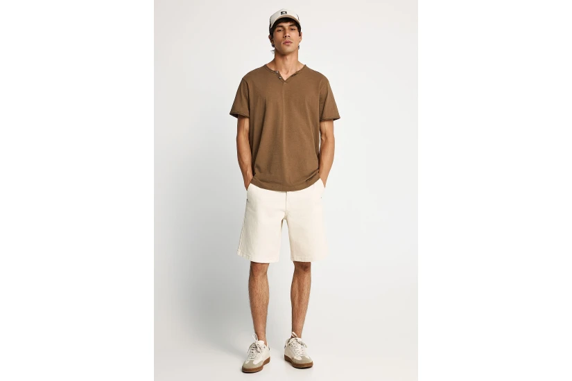 Funky Buddha The Essentials Ανδρικό Κοντομάνικο T-Shirt Καφέ